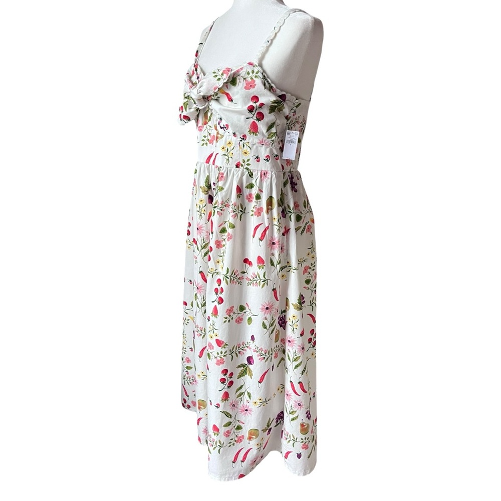 Old Navy Sleeveless Midi Dress Fruit Flower Print Size Medium NWT Cottagecore - Picture 4 of 14
